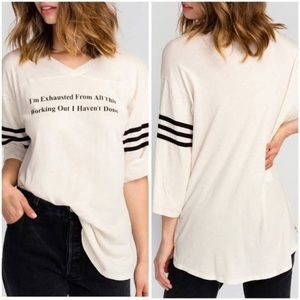 Wildfox I’m Exhausted Tee Shirt XS